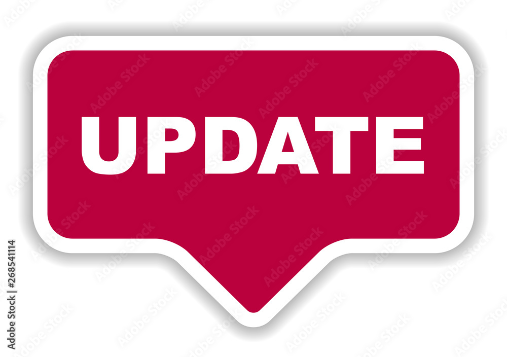 red vector banner update red vector banner update