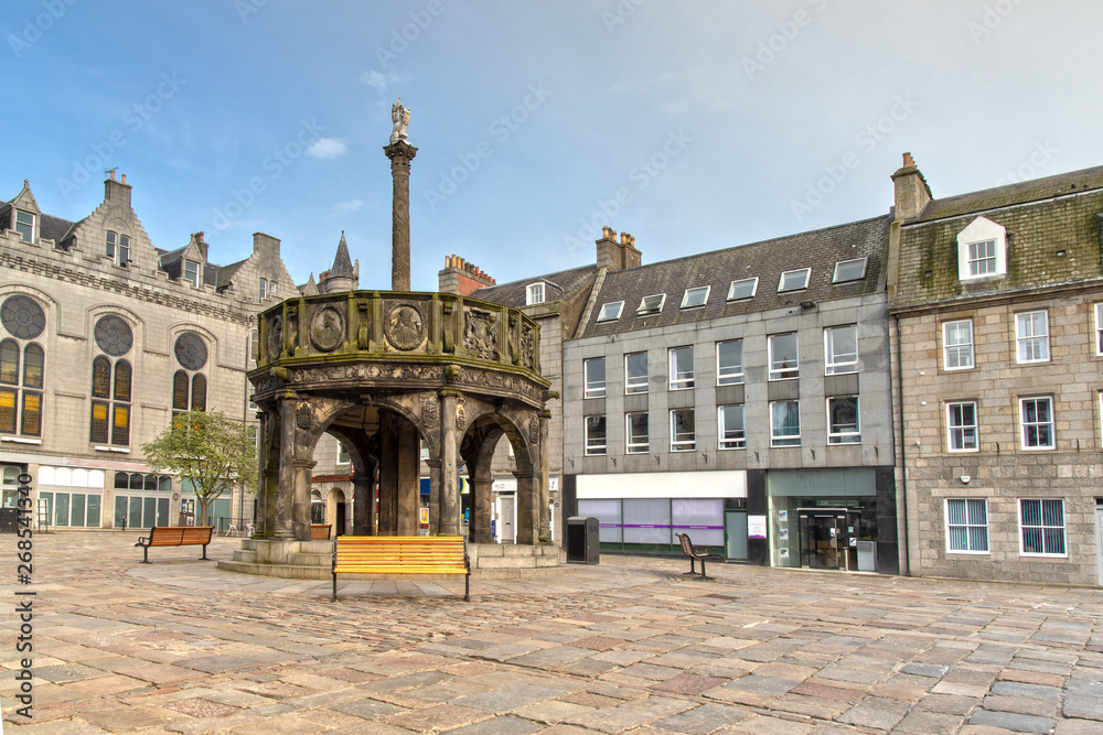 Fototapeta premium Mercat Cross in Aberdeen, Scotland