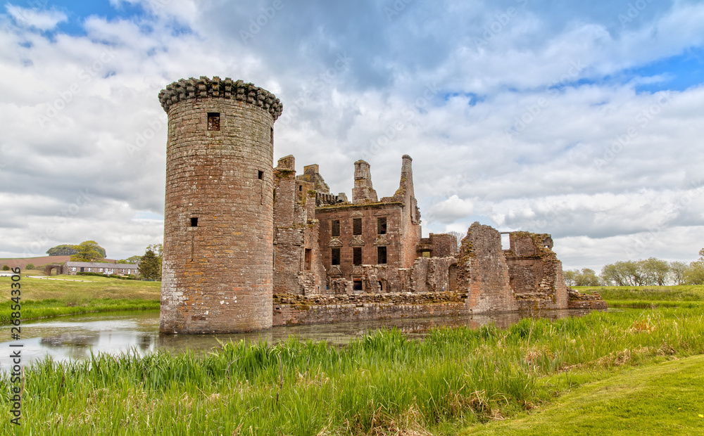 Caerlaverock Castle in Dumfries and Galloway Council Area in Scotland