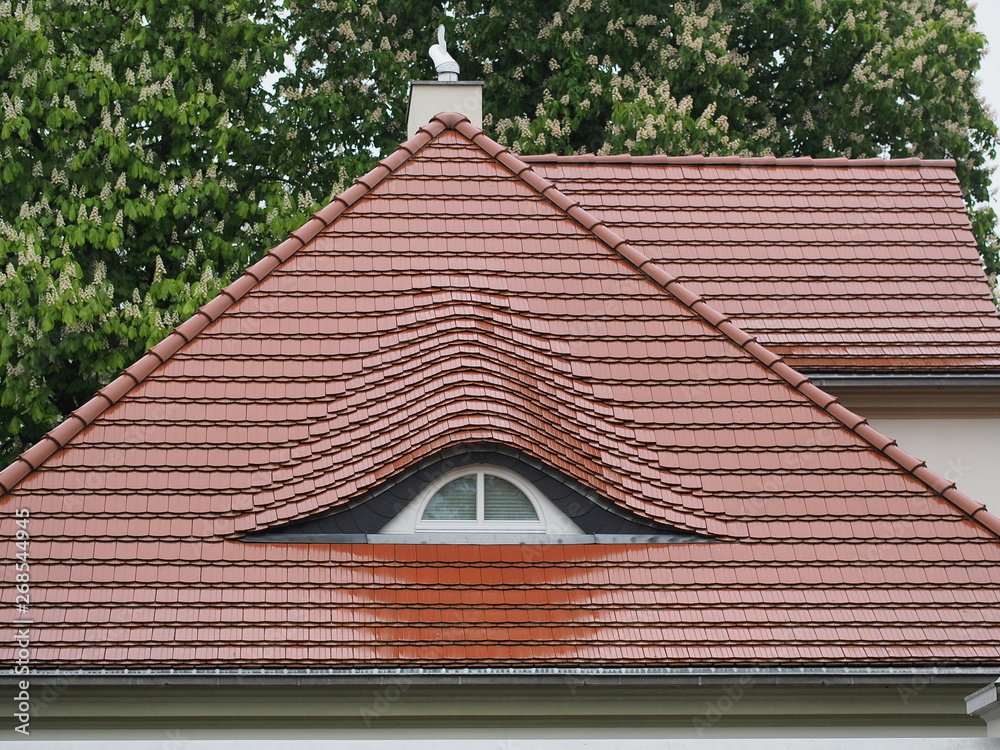 when rainy day sweet home's little window under the wet roof