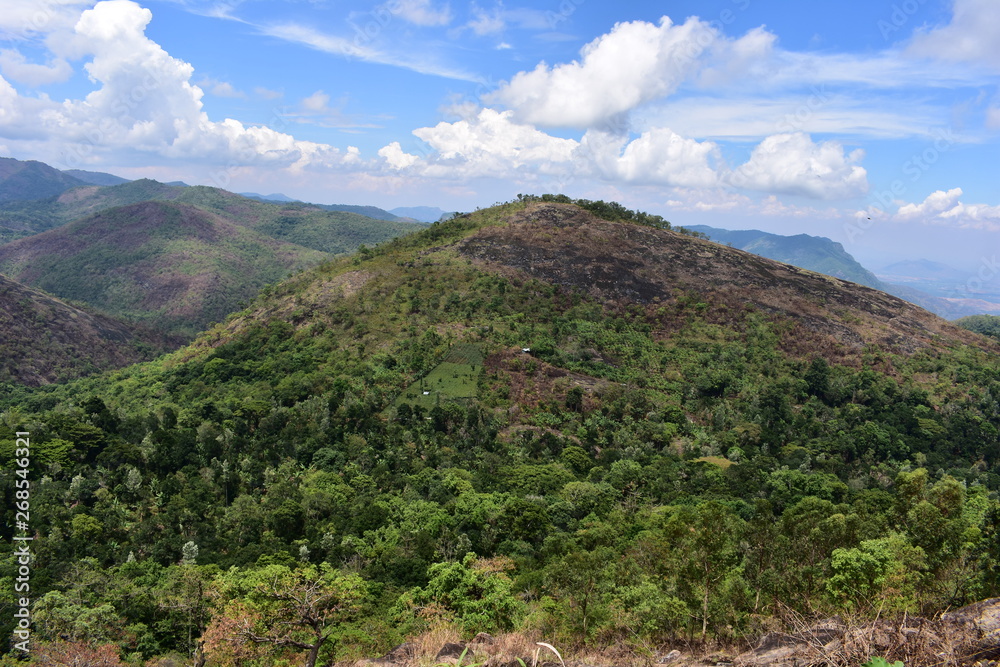 Panorama view of the beautiful hills from Kodaikanal