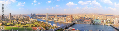 View on the Nile in Cairo  panorama from above  Egypt