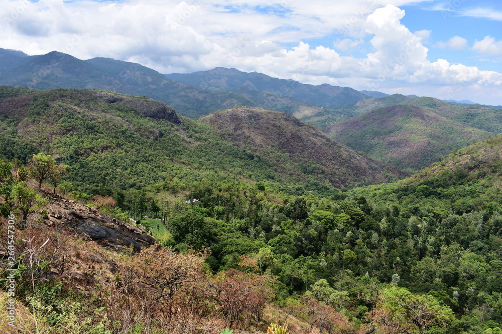 Panorama view of the beautiful hills from Kodaikanal
