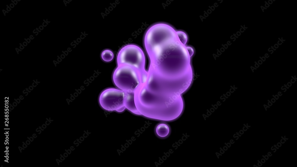 3D illustration of a purple object, a gas cloud of high-temperature plasma.  Abstract image of futuristic black background. 3D rendering isolated. Ball  lightning. Stock Illustration | Adobe Stock