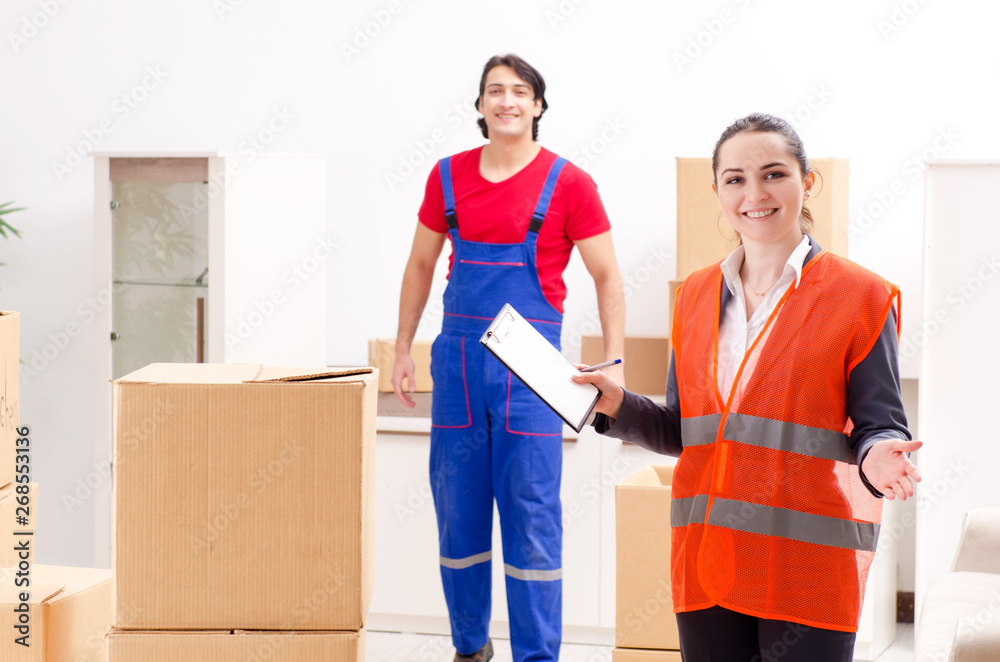 Professional movers doing home relocation Professional movers doing home relocation