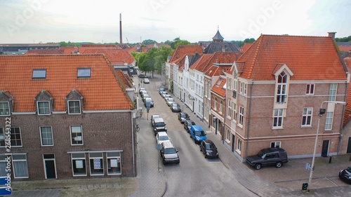 aerial view of the city bergen op zoom netherlands
