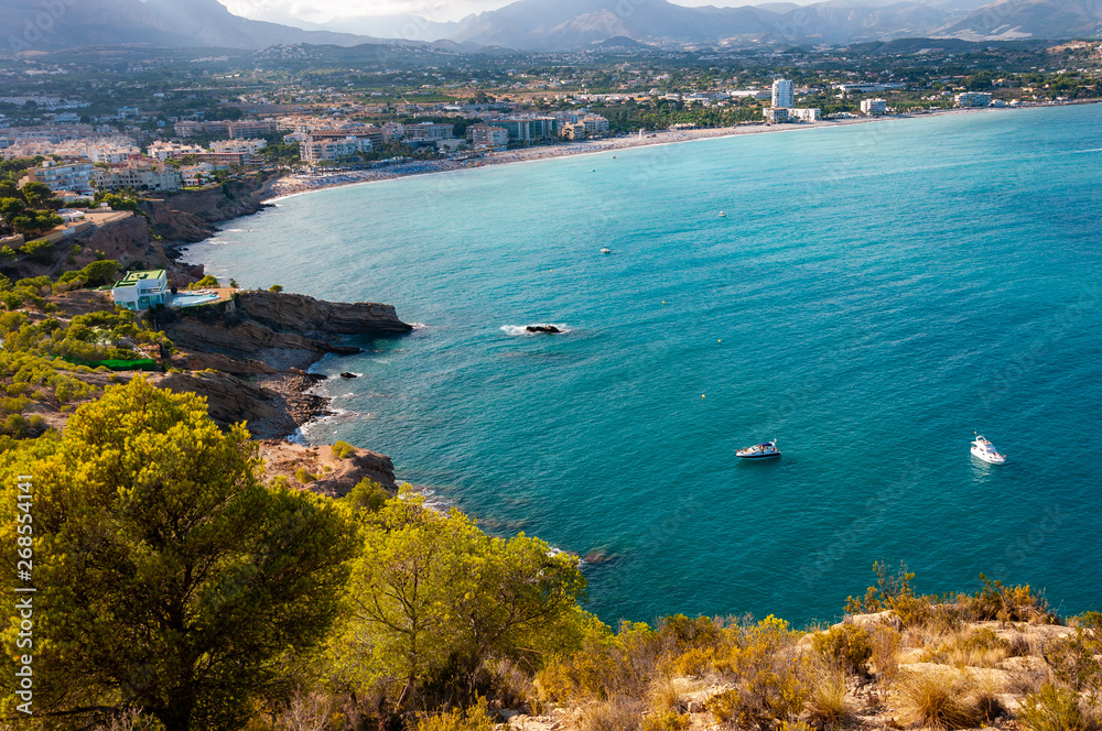 Altea, a town on the Mediterranean coast of the white coast, a tourist destination in Spain.