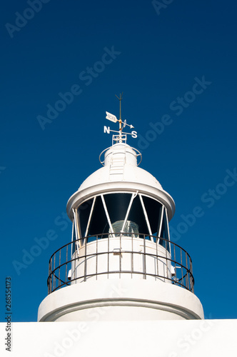 The Albir lighthouse in Altea, a town on the Mediterranean coast of the Costa Blanca, a tourist destination in Spain.