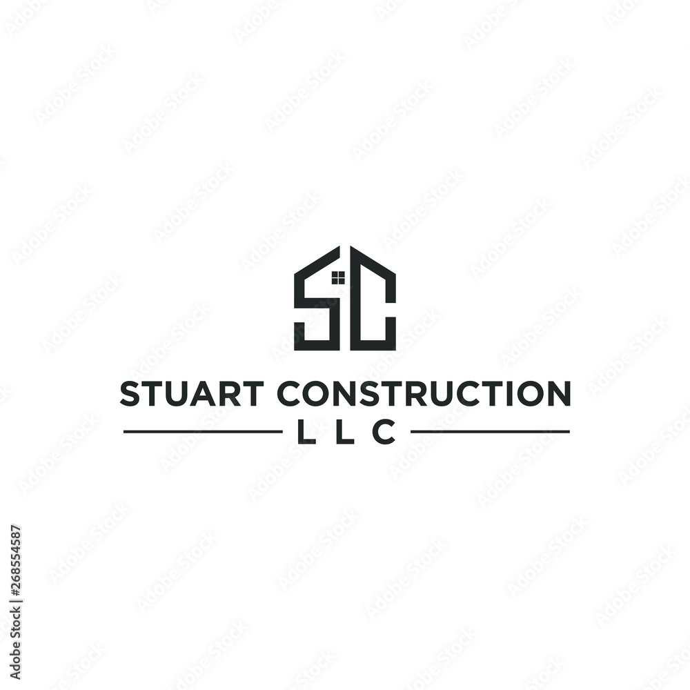 Letter S and C Initial Logo / Construction and Real Estate Design Inspiration Letter S and C Initial Logo / Construction and Real Estate Design Inspiration