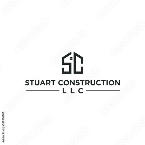 Letter S and C Initial Logo / Construction and Real Estate Design Inspiration