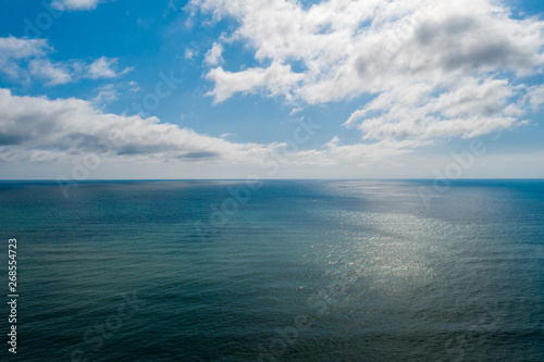 Aerial photography. Seascape. Skyline.