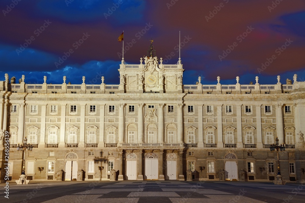 Madrid Royal Palace at night Madrid Royal Palace at night
