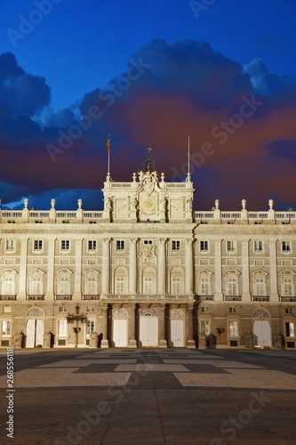 Madrid Royal Palace at night