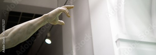 Hand of a sculpture art background
