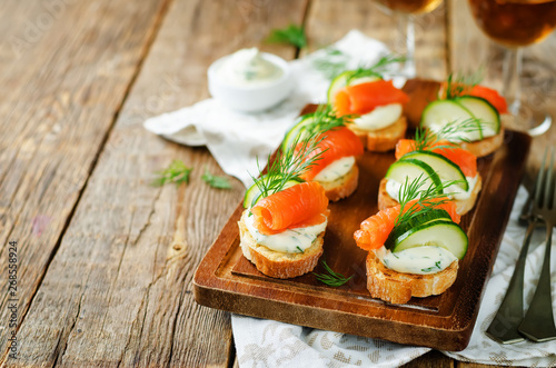 Smoked Salmon Cucumber cream cheese Spread appetizers