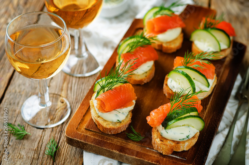 Smoked Salmon Cucumber cream cheese Spread appetizers