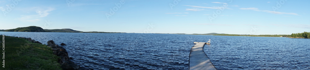 Landscape of Finland in summer with blue sky Landscape of Finland in summer with blue sky
