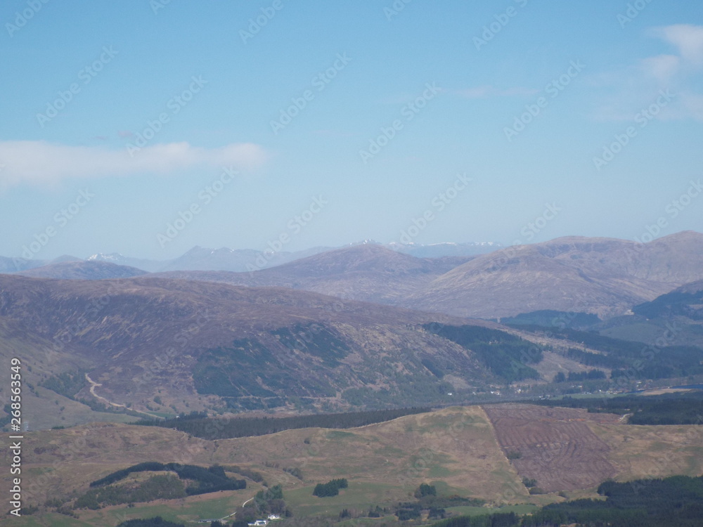 Fototapeta premium aerial view of mountains