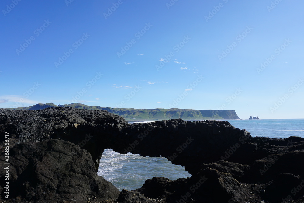 Beautiful landscape on Iceland with blue sky and breathtaking nature