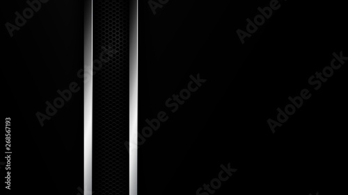 Abstract Layered Black Chrome Trim Automotive Background for all business company with high end look