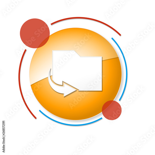 okrągły baner z ikoną