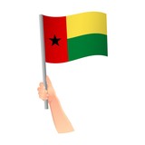 Guinea-Bissau flag in hand icon