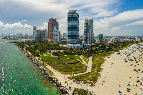 Miami Beach aerial stock photo