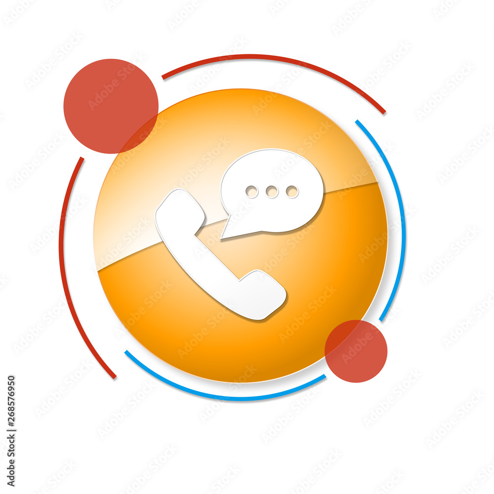 Obraz premium okrągły baner z ikoną