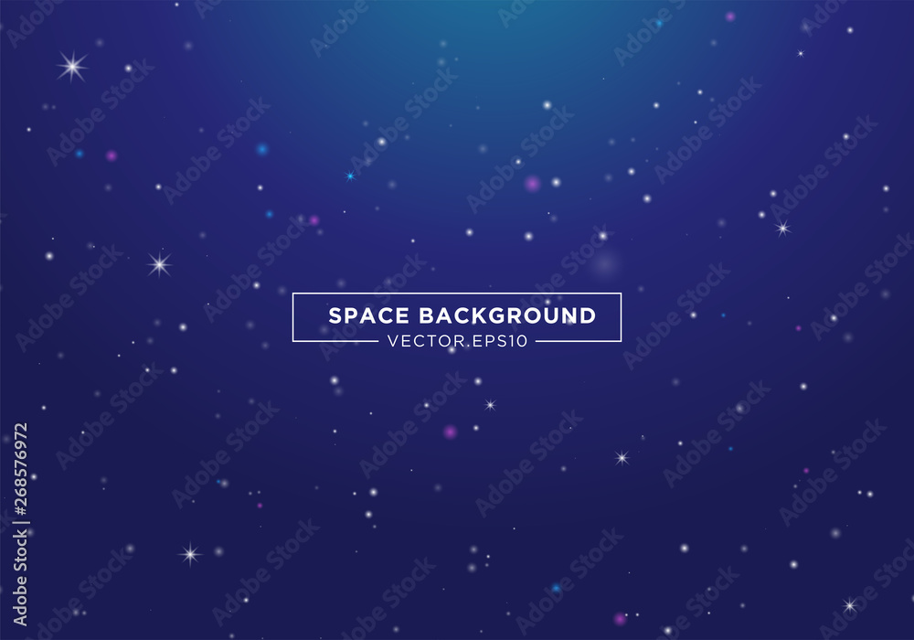 Space background template design with abstract starlight, vector eps 10