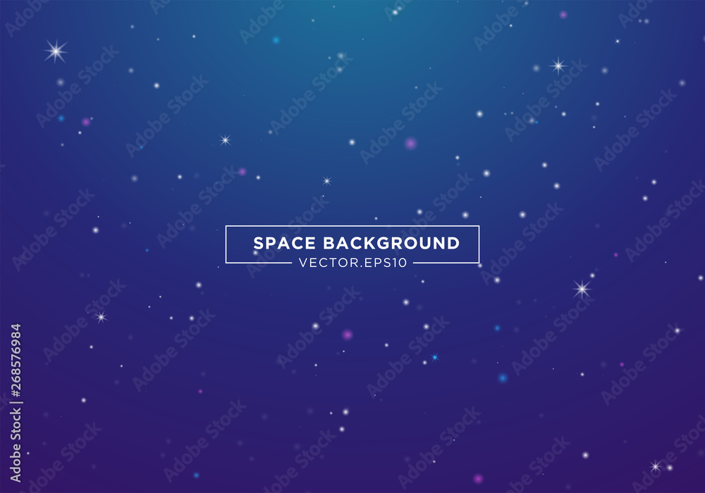 Space background template design with abstract starlight, vector eps 10