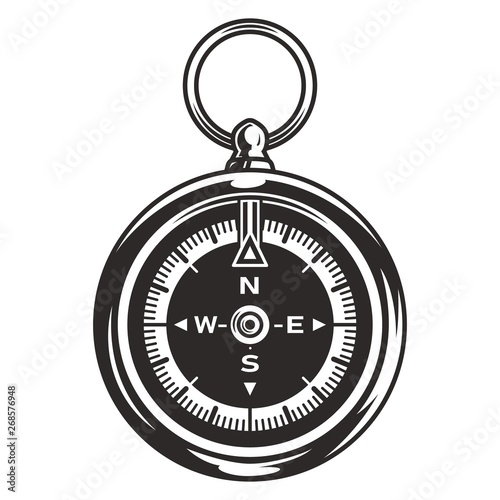 Vintage navigational compass concept