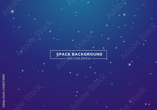Space background template design with abstract starlight  vector eps 10