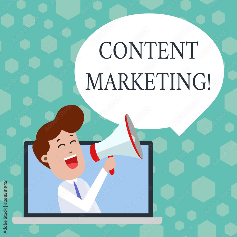 Text sign showing Content Marketing. Business photo showcasing involves creation and sharing of online material