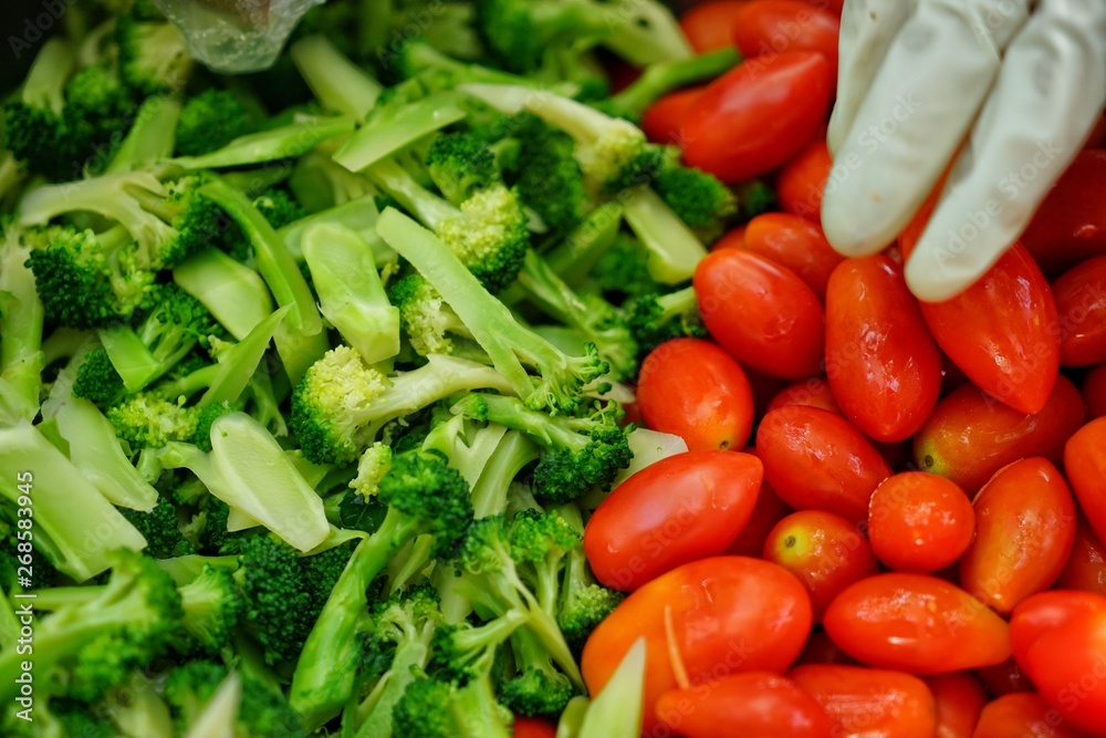 fresh vegetables on a plate fresh vegetables on a plate