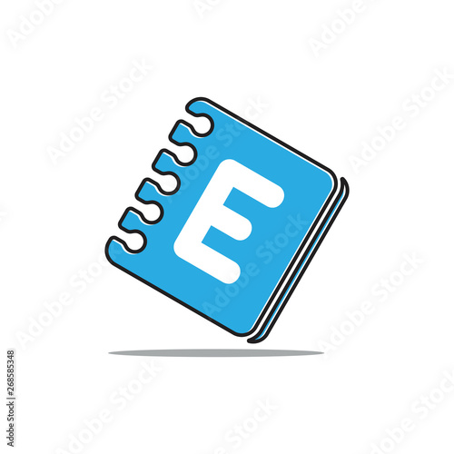 letter e book symbol vector © ismanto