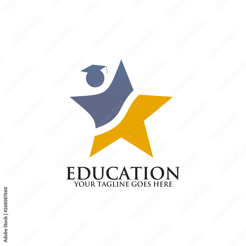 Education logo design vector template