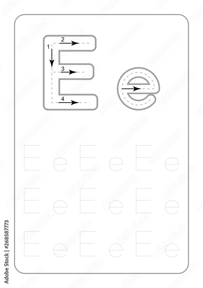 Kindergarten Tracing Letters Worksheets monochrome Tracing Letters Worksheets on white background vector illustration Kindergarten Tracing Letters Worksheets monochrome Tracing Letters Worksheets on white background vector illustration