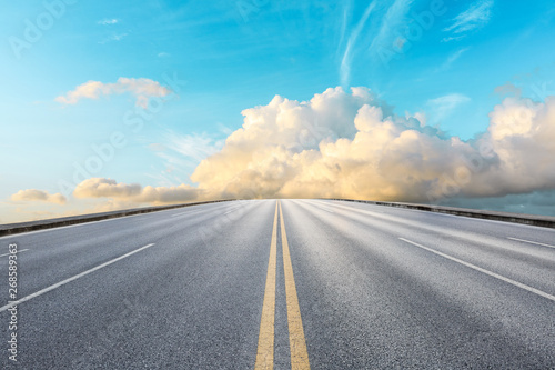 Empty road and sky nature landscape