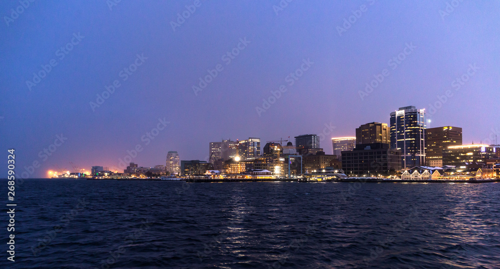 Halifax panorama at night