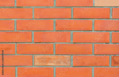 Clay brick wall.