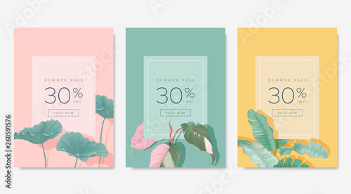 Botanical summer sale banne...