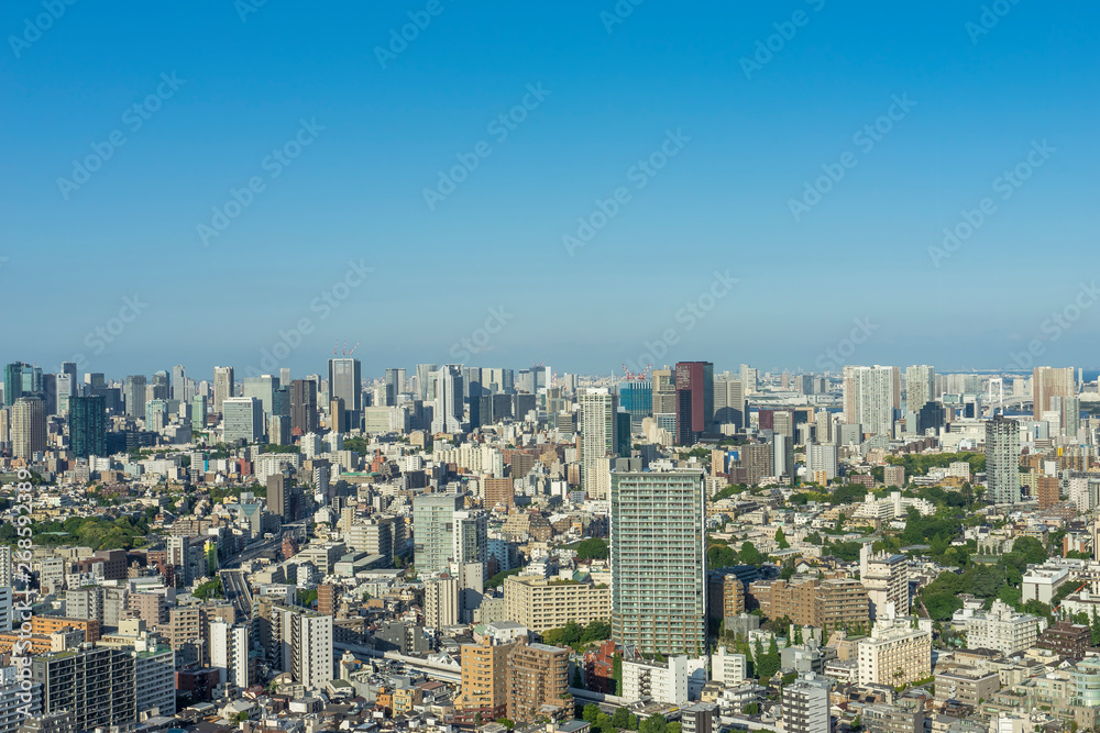 高層ビルから眺める東京の風景