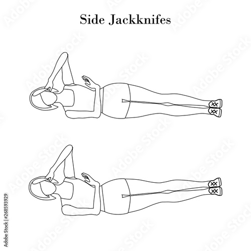 Side jackknifes exercise outline