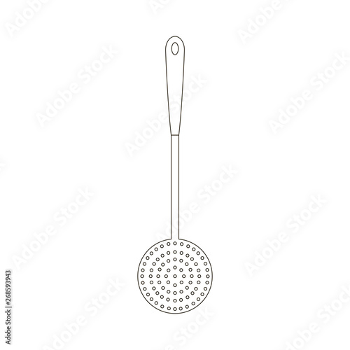 Strainer spoon outline