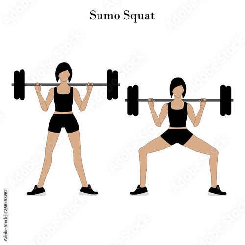 Sumo squats exercise