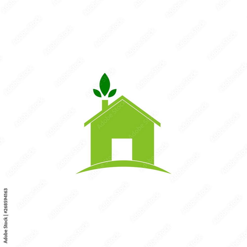 Logo business, green house concept Logo business, green house concept