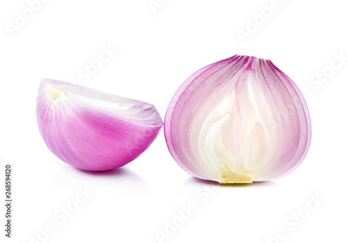 shallots isolated on white background