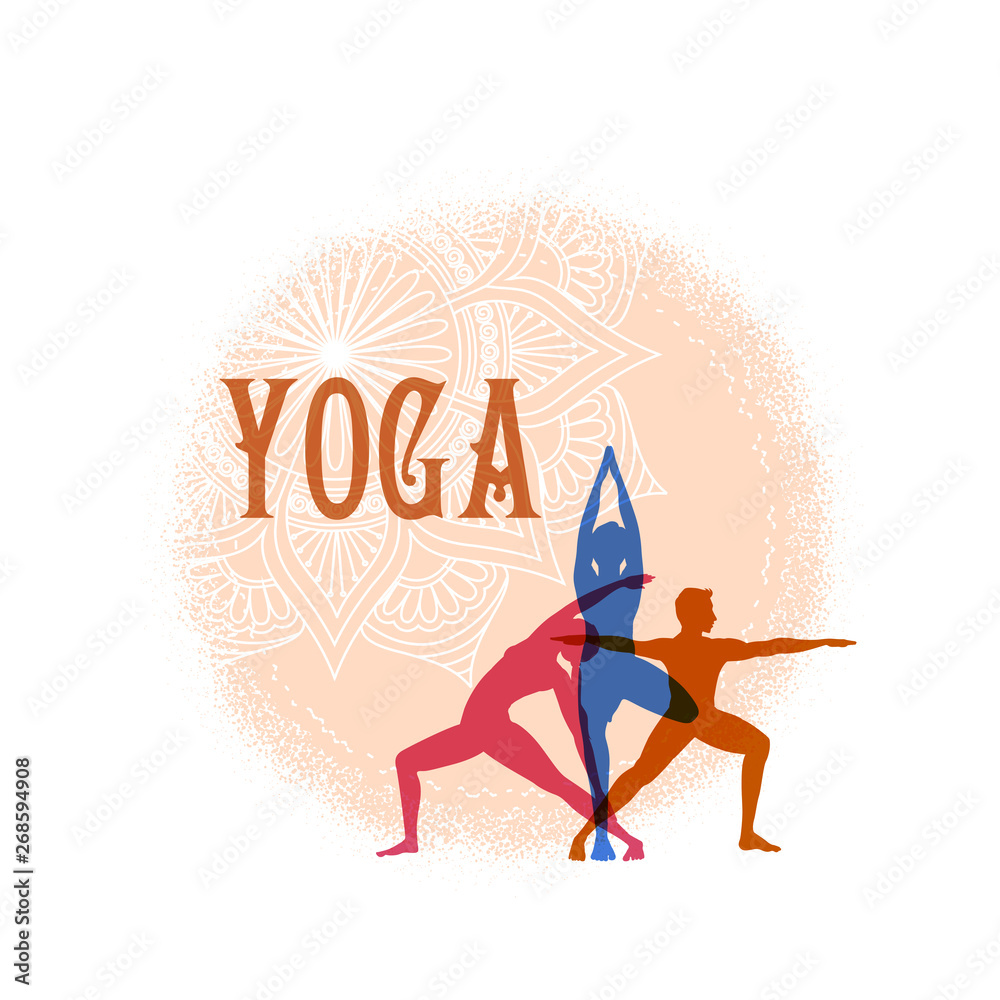 illustration of woman doing asana for International Yoga Day on 21st June