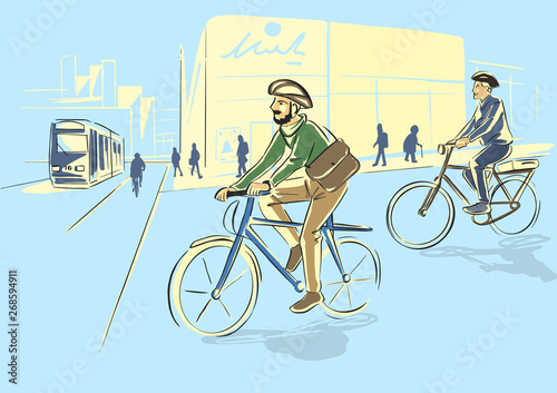 Cycling commute to work