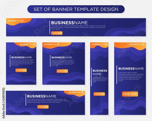 set of banners pack design with modern concept  promotion marketing ads template design vector eps.10